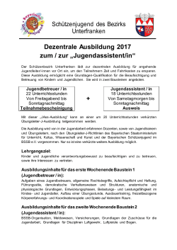 Dezentrale Ausbildung 2017 zum / zur