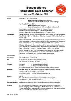 Bundesoffenes Hamburger Kata-Seminar