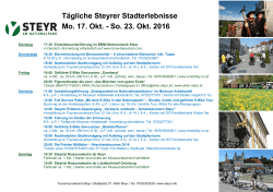 Wochenprogramm Steyr (KW 42)