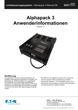 Alphapack 3 Benutzerhandbuch