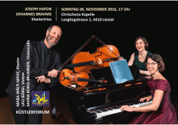 Klaviertrios Masa Wälti-Mihic, Klavier Ueli Bürgi, Violine Maria Bürgi