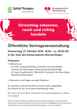 Hirnschlag erkennen, rasch und richtig handeln