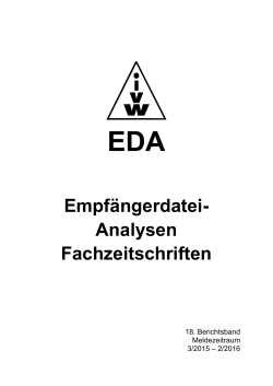 18. Auflage des EDA-Berichtsbandes