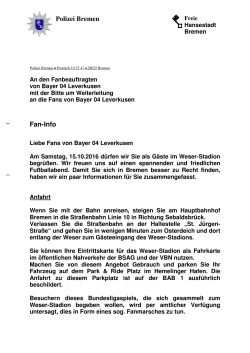 Polizei Bremen Fan-Info