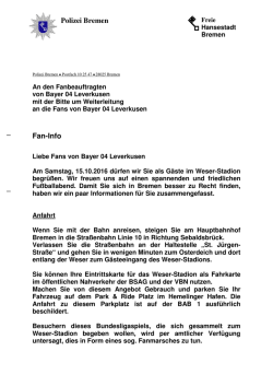 Polizei Bremen Fan-Info