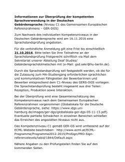Informationen zur &Uuml;berpr&uuml;fung der kompetenten - Hu