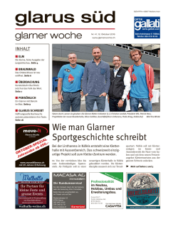 Glarner Woche, Glarus S&uuml;d, 12.10.2016