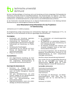 einer Mitarbeiterin/eines Mitarbeiters f&uuml;r das
