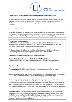Informationen - Lindauer Psychotherapiewochen
