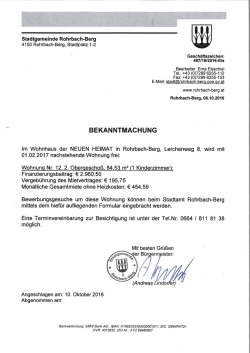 Lerchenweg 8/12 - Stadtgemeinde Rohrbach-Berg