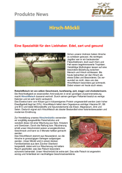 Hirschtrockenfleisch - Wissenswertes
