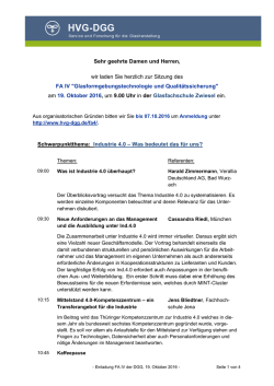 Sehr geehrte Damen und Herren, wir laden Sie herzlich - HVG-DGG