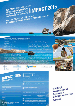 impact 2016 - KulTOUR Ferienreisen