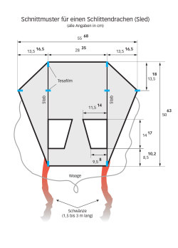 Schnittmuster für einen Schlittendrachen (Sled)