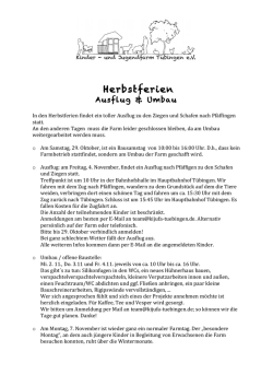Herbstferien