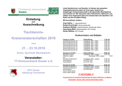Einladung und Zeitplan
