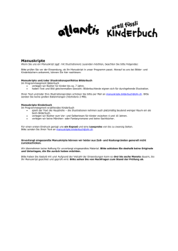 Infos zu Manuskripteinsendungen