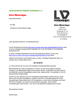 Informationen zur Statistik 2016 16.09.2016