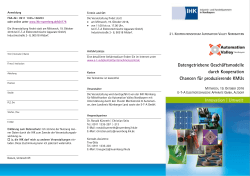 Programm 21. Kooperationsforum - IHK Nürnberg für Mittelfranken