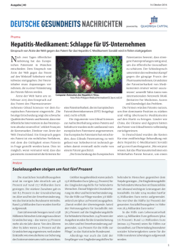 Hepatitis-Medikament: Schlappe f&uuml;r US-Unternehmen