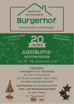 Jubil&auml;ums - Burgerhof Neupotz