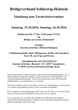 TL-Seminar 2016-10 - Bridgeverband Schleswig