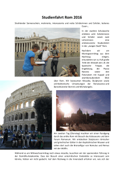 Studienfahrt Rom 2016