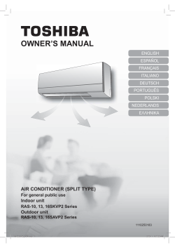 owner`s manual air conditioner (split type)