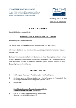 einladung - Wolfsberg