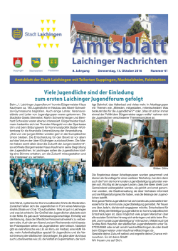 Laichinger Nachrichten 2016 Nr. 41