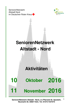 Heft 10/11 - Seniorennetzwerk Altstadt Nord