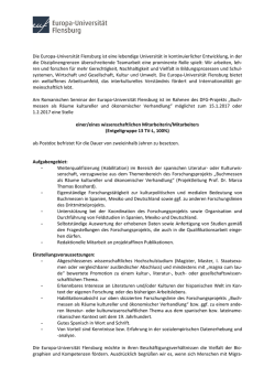Postdoc dfg - Universität Flensburg