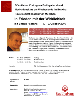 weitere Informationen - Buddha-Haus Meditationszentrum München