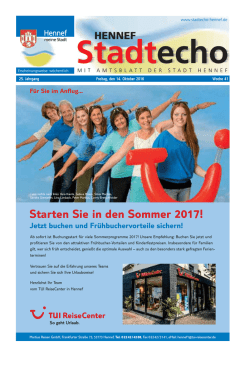 Starten Sie in den Sommer 2017!
