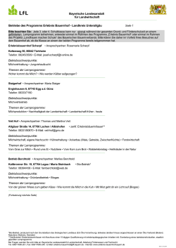 Übersicht als PDF - Bayerische Landesanstalt für Landwirtschaft