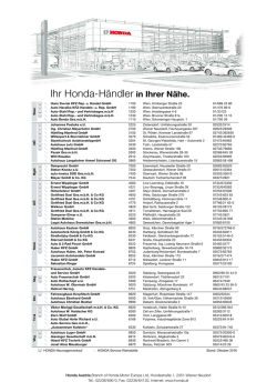 Ihr Honda-Händler in Ihrer Nähe.