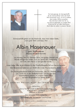 Hasenauer Albin10.10.2016