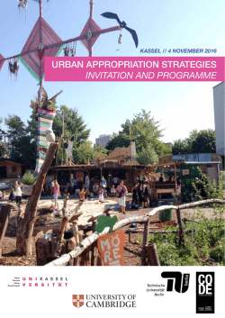 urban appropriation strategies invitation and programme