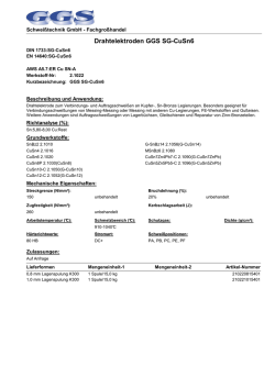 Drahtelektroden GGS SG-CuSn6 - GGS