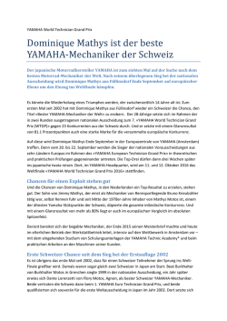 Dominique Mathys ist der beste YAMAHA