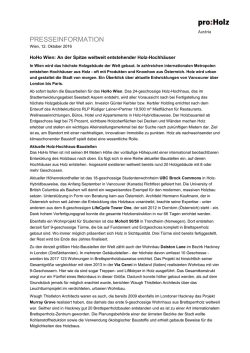 HoHo Wien: Spatenstich f&uuml;r weltweit h&ouml;chstes