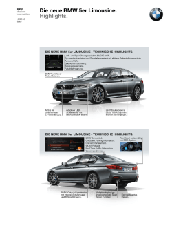 Die neue BMW 5er Limousine. Highlights.