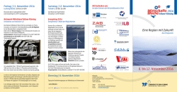 Eine Region mit Zukunft 8. bis 12. November 2016