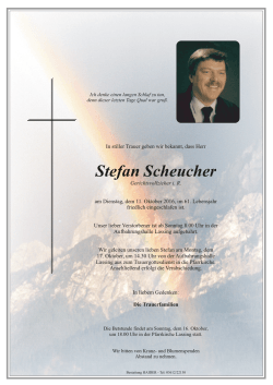 Stefan Scheucher - Bestattung Haider
