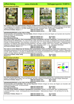 criAvis-Verlag www.criavis.de Verlagsprogramm 10.2016