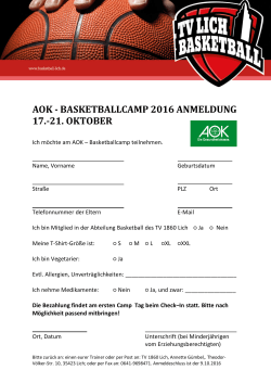 aok - basketballcamp 2016 anmeldung 17.-21. oktober