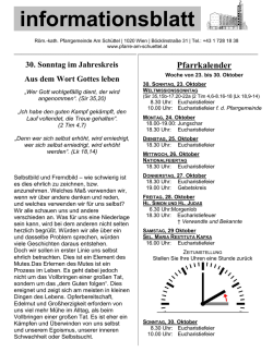 Infoblatt 23.-30. Okt. 2016
