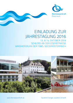 Programm - Kleinwasserkraft Österreich