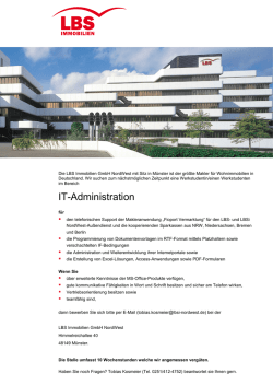 Werkstudent IT-Administration