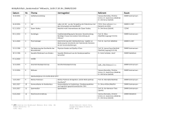 „Gendermedizin“, Mittwochs, 16.00